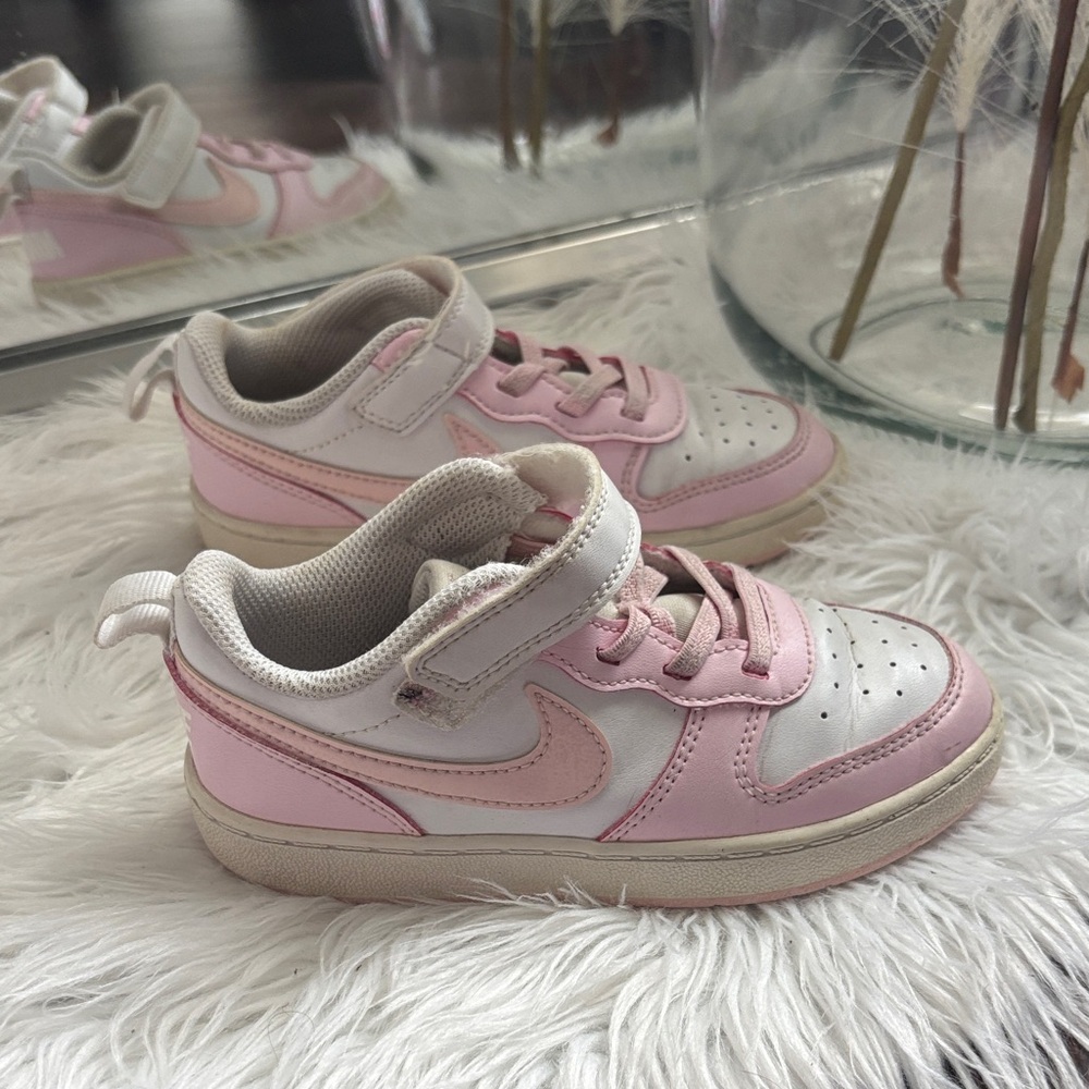Kids Pink and White Sneakers